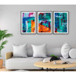 Abstract modern art - Three piece poster