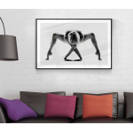 Yoga woman - Black and white poster