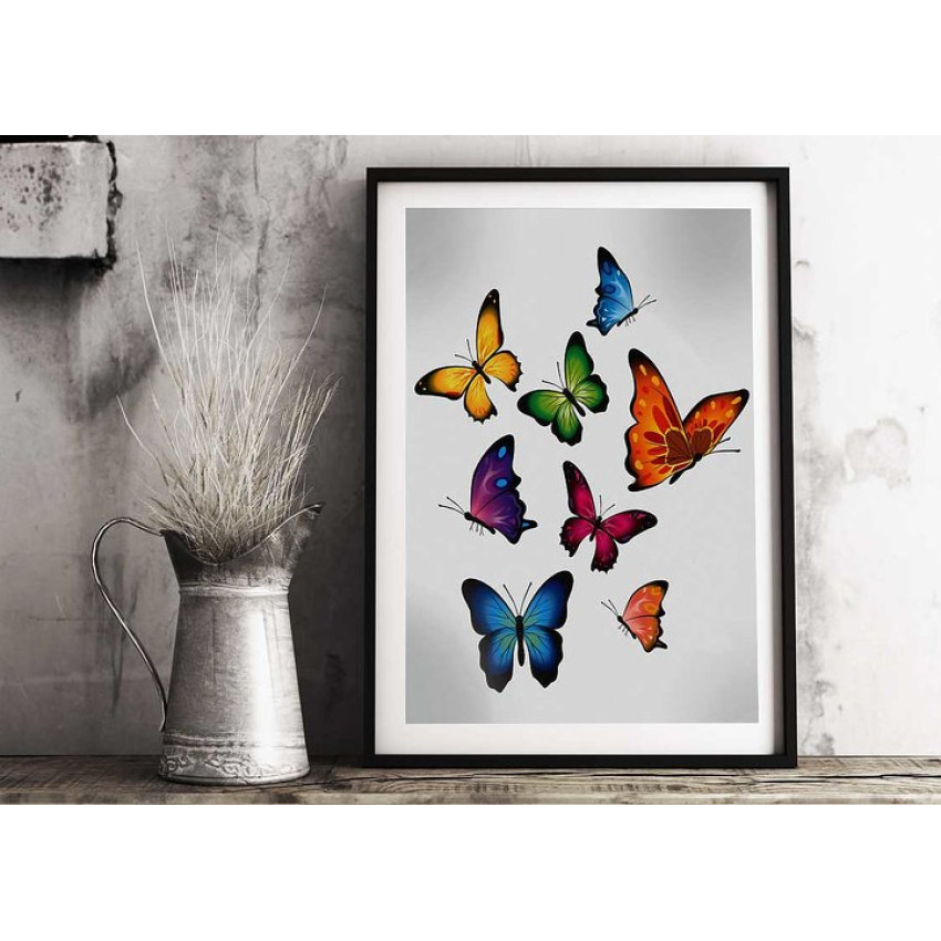 Butterflies - Simple & colorful kids poster