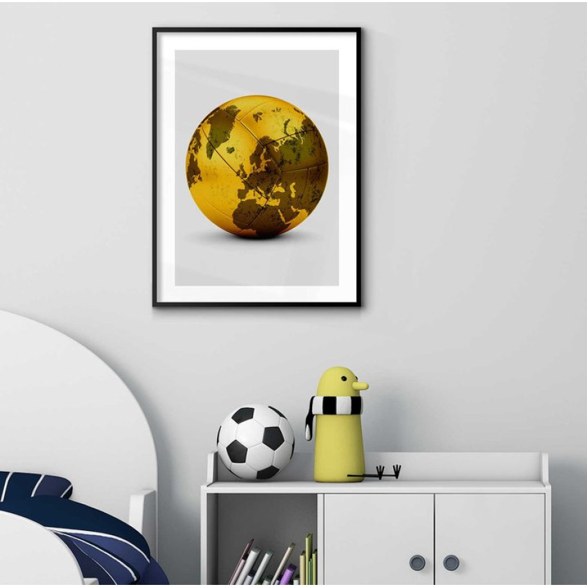 Guld fotboll - Cool sport poster