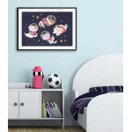 Cute kitten astronauts - Kids poster