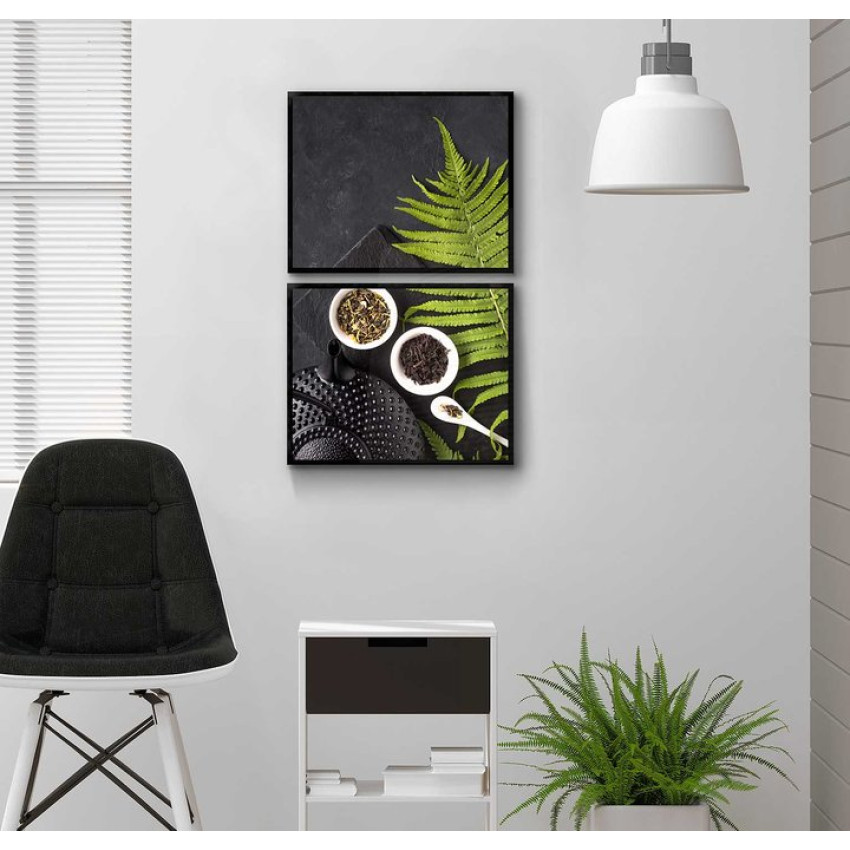 Tea and greens - Modern kitchen poster in two pieces