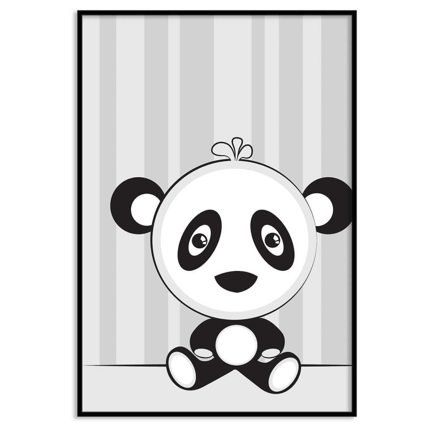 Panda björn - Trendig & svartvit barntavla