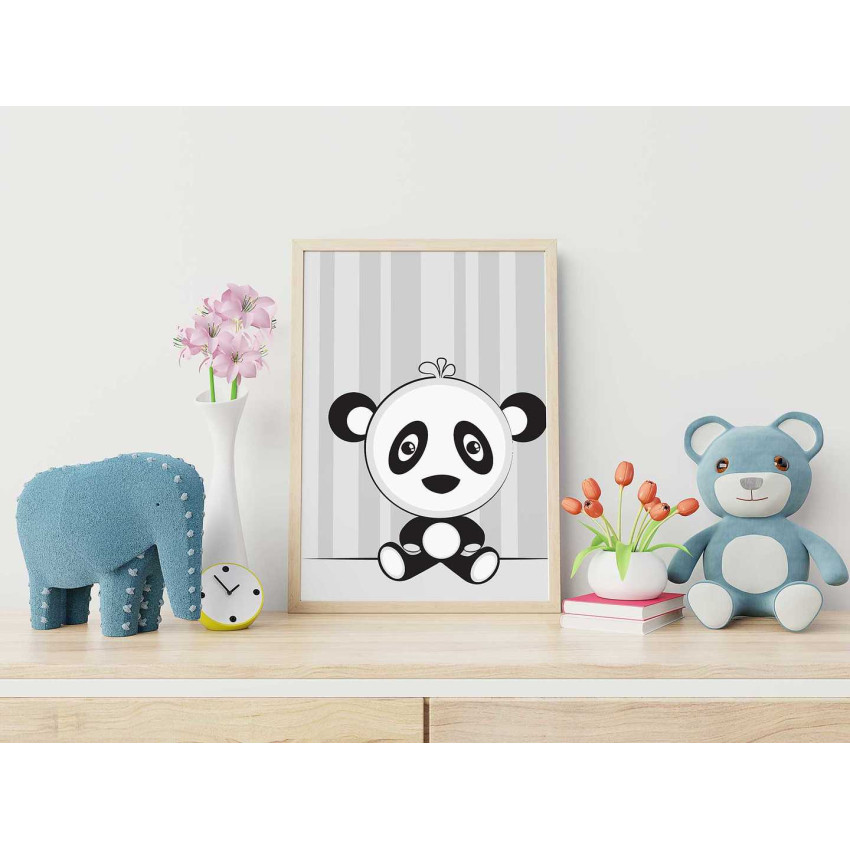 Panda björn - Trendig & svartvit barntavla