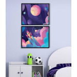Space & spaceship - Kids room poster
