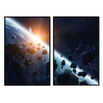 Space & astroids - Poster in two pieces