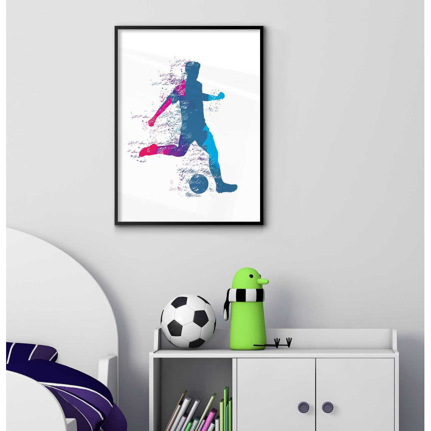 Abstract soccer player - Sports poster - SwedeArts