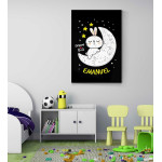 Rabbit on the moon - Kids personal poster