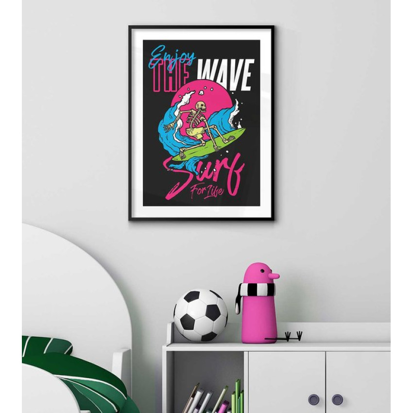 Skeleton surfer - Sports poster