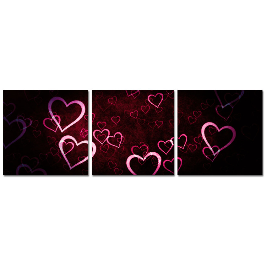 A Bunch of Hearts - Poster in Three Pieces