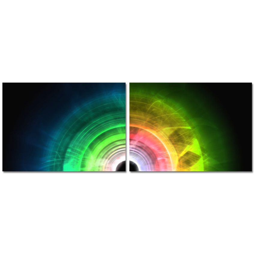 Abstrakt f&auml;rgkonst - Panorama perfect pair posters