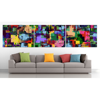 Abstract Colorful Three Piece Poster