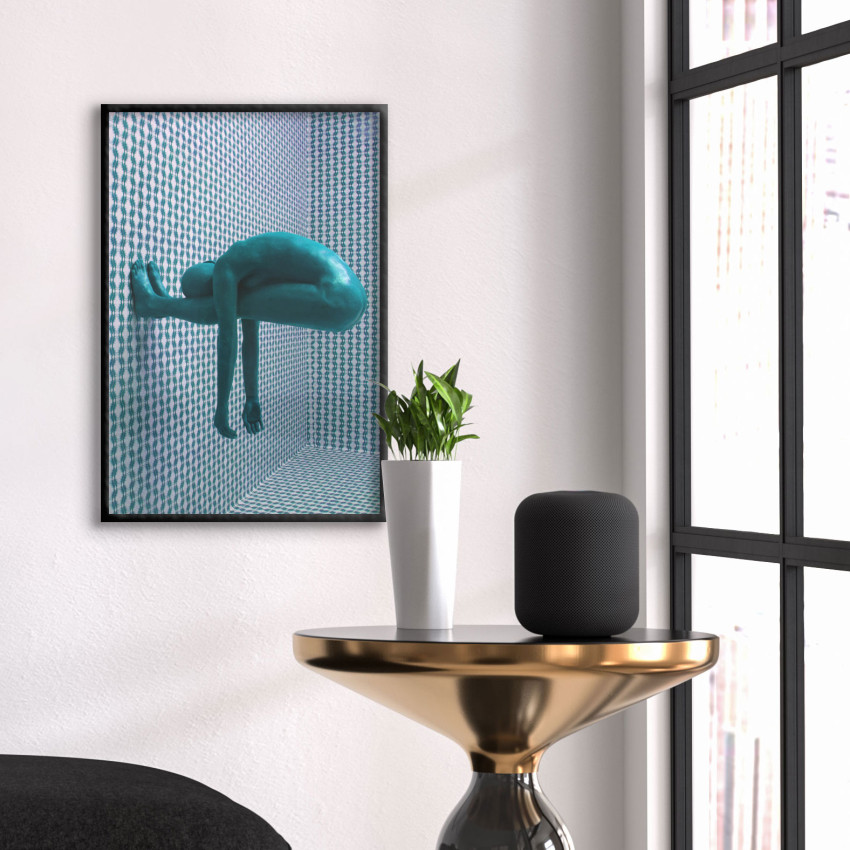 Abstrakt Gymnast - Turkos Poster