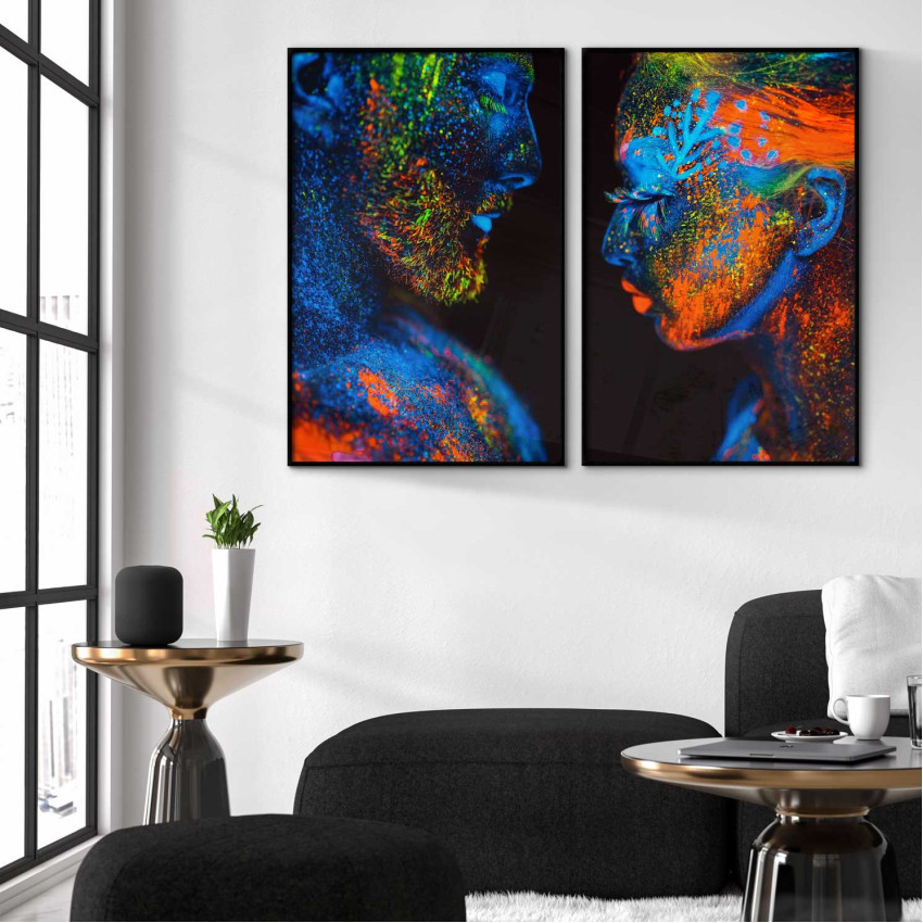 Abstract love 50x70cm x 2 poster in two pieces