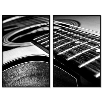 Akustisk gitarr musik 50x70cm x 2 posters