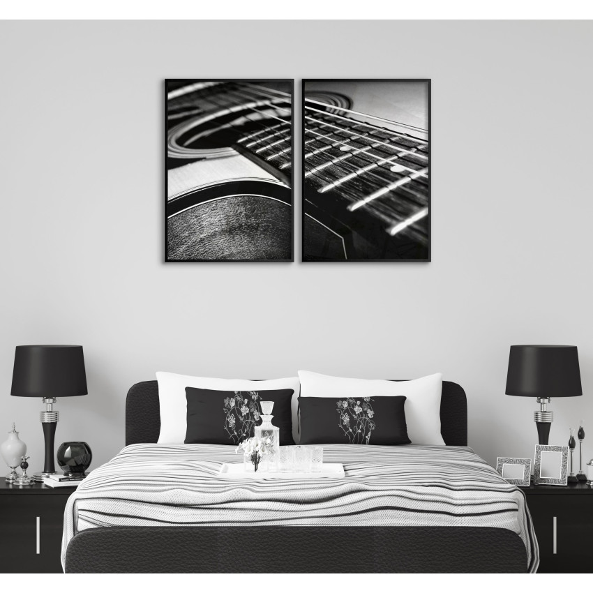 Acoustic guitar 50x70cm x 2 abstract poster