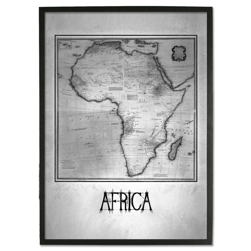 Africa- Black and White Poster