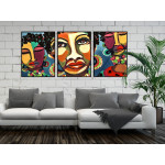 African Art - Big Poster in Three Pieces