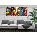 African Art - Big Poster in Three Pieces