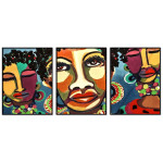 African Art - Big Poster in Three Pieces