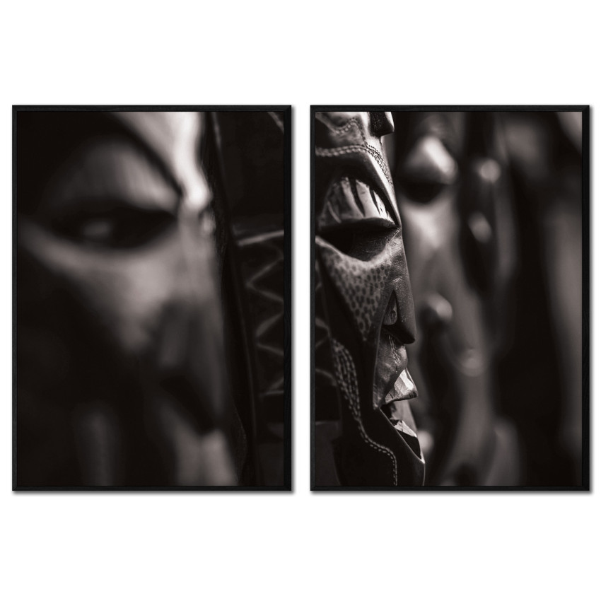 African Masks - Two Piece Poster Print