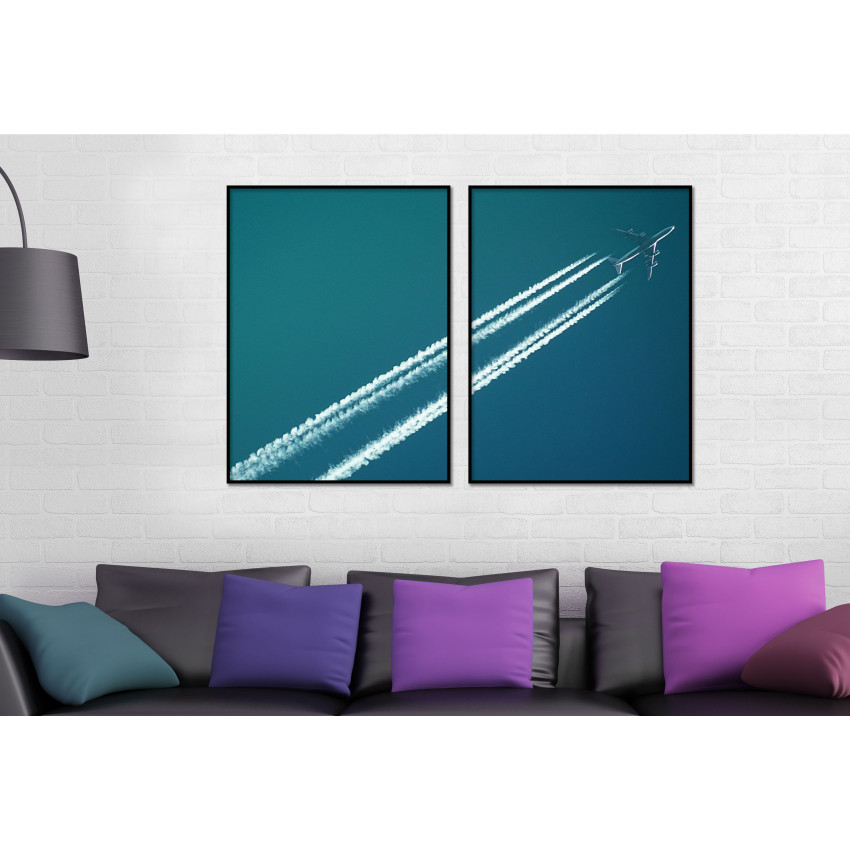 Aircraft in the Sky - Two Piece Poster