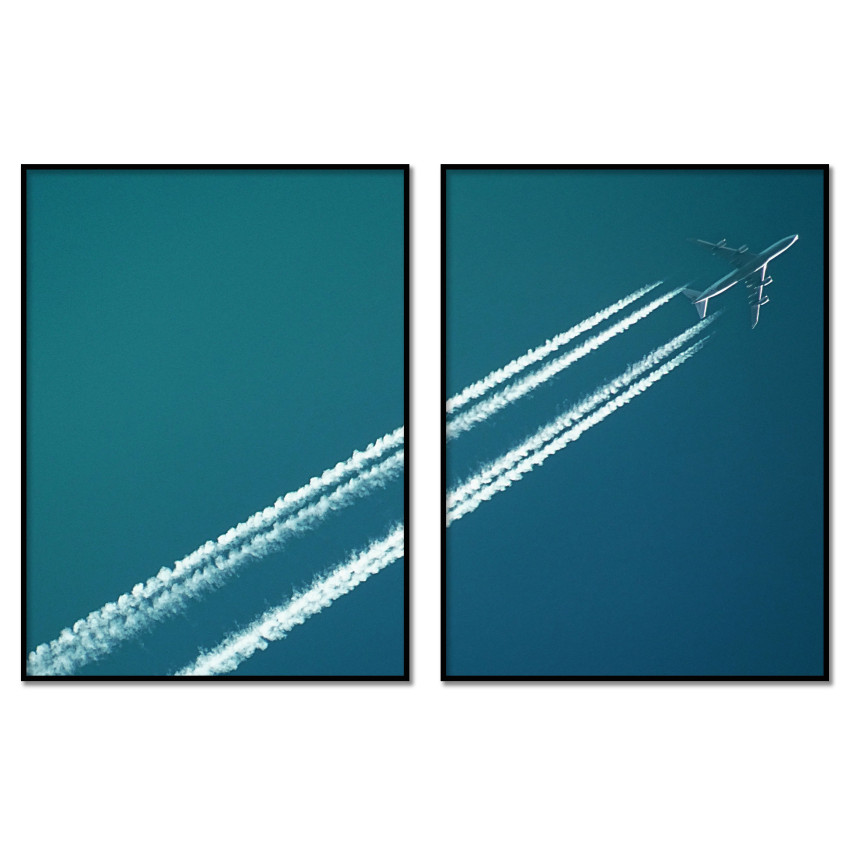 Aircraft in the Sky - Two Piece Poster