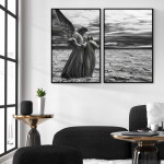 Änglar - Svartvit tavla i två delar