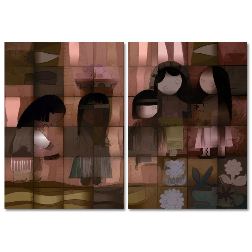 Artsy Family - Poster in Two Pieces
