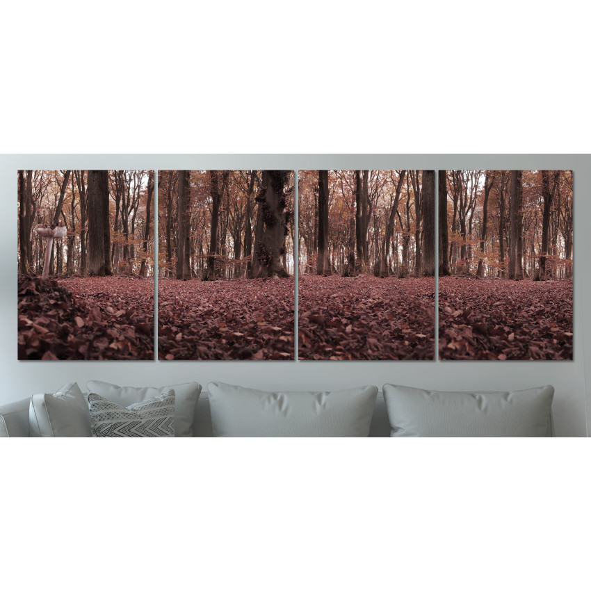 H&ouml;st,  l&ouml;v och Skog - Stor 4-delad Poster