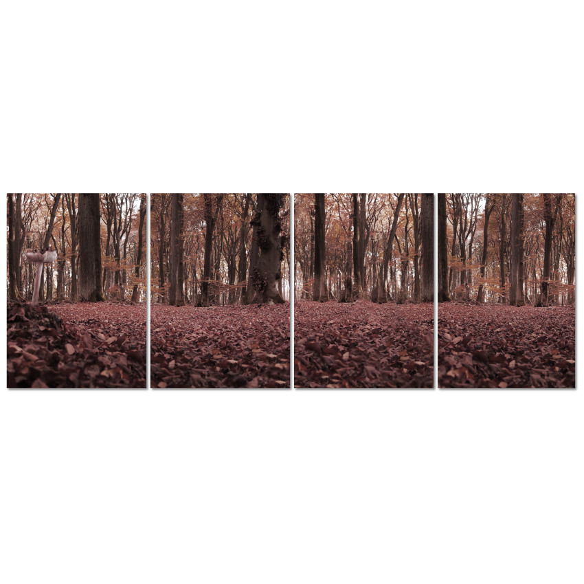 H&ouml;st,  l&ouml;v och Skog - Stor 4-delad Poster