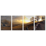 Härligt vårligt naturmotiv - Tavla i fyra delar