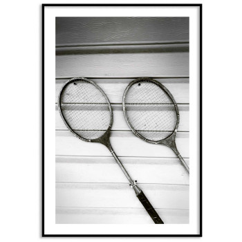 Badminton rack 50x70cm retro sport poster