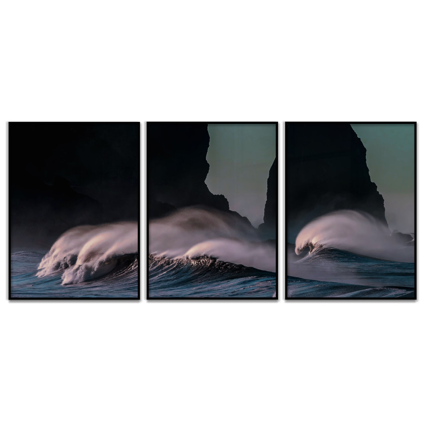 Beach and Waves - Beautiful Three Piece Poster