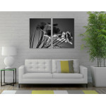 Beautiful Flowers - Big Black and White Two Piece Poster