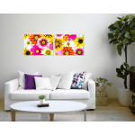 Vackra blommor - Stor poster tavla i två delar