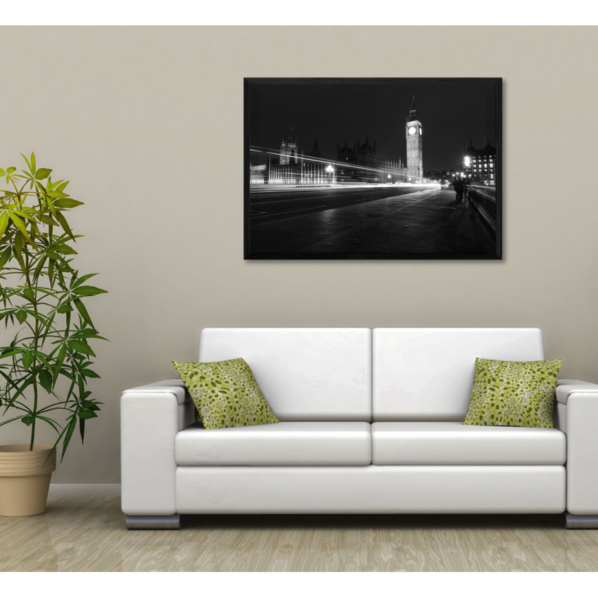 Big Ben i London - Stor Svartvit Poster