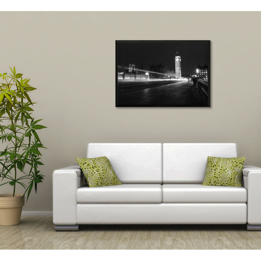 Big Ben i London - Stor Svartvit Poster