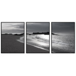 Big Black and White Poster Shore - Three Pieces 50x70 cm