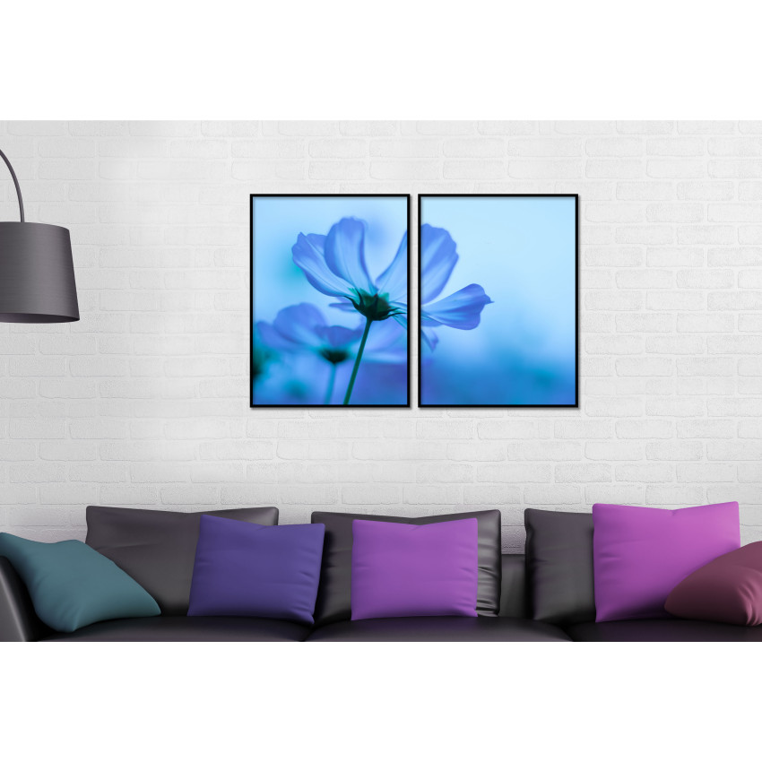 Blue Beautiful Flower - Big Poster