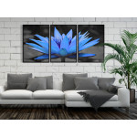 Blue Flower - Three Piece Poster