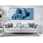 Blue Flowers - Tree Piece Poster