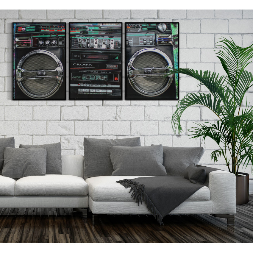 Boombox - Retro Three Piece Poster