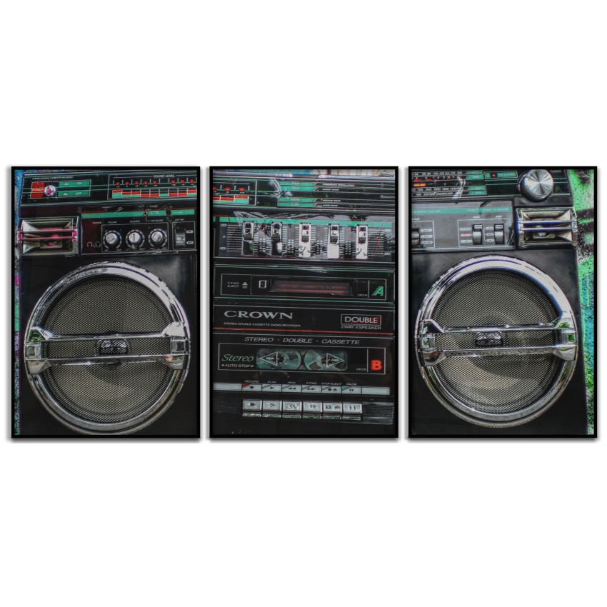 Boombox - Retro Three Piece Poster