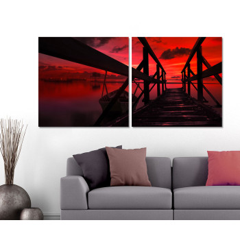 Bridge and Boat - Poster in Two Pieces