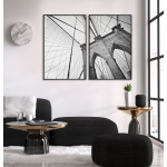 Hängbro - Svartvitt tavelset i två delar