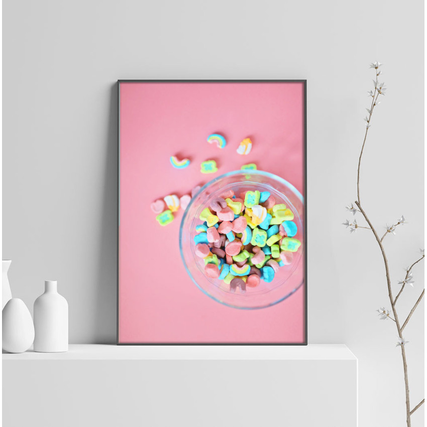 Godis - Turkos Rosa Fashion Poster