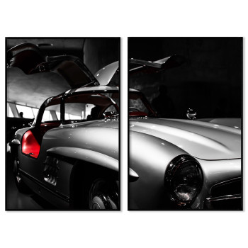 Klassisk sportbil 50x70cm x 2 posters