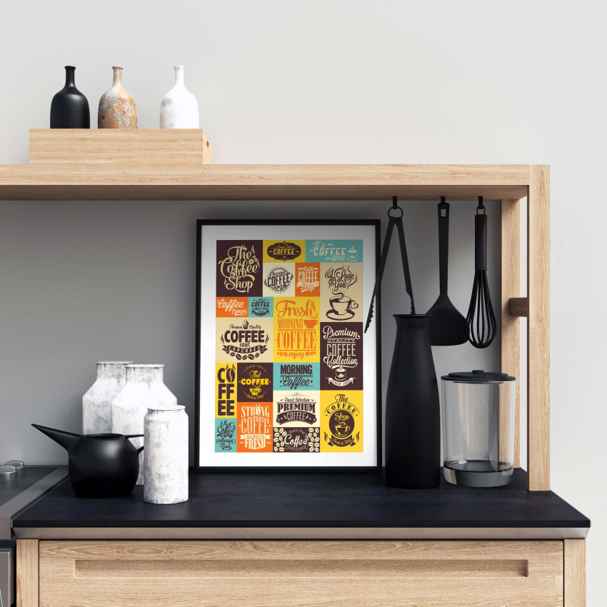 Retro kaffe poster 40x50cm | Fri frakt