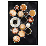 Kaffe med k&auml;rlek 30x42cm (A3) K&ouml;ksposter